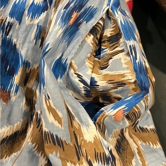 House of Harlow 1960 Zoey ruched flutter sleeve blue floral maxi dress size M - Picture 7 of 10